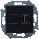 Simon Simon 15 1591407-032 Розетка HDMI (HDMI, тип А, под рамку, скрытая установка, черный глянец)