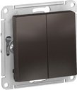 Schneider Electric AtlasDesign ATN000665 Переключатель двухклавишный (10 А, под рамку, скрытая установка, мокко)