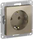 Schneider Electric AtlasDesign ATN000543 Розетка с заземляющим контактом (16 А, под рамку, скрытая установка, шампань)