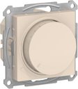 Schneider Electric AtlasDesign ATN000234 Светорегулятор поворотно-нажимной (315 Вт, R+C, под рамку, скрытая установка, бежевый)