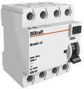DEKraft УЗО-03 14083DEK Выключатель дифференциального тока четырехполюсный 100А 30мА (тип AC)