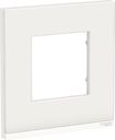 Schneider Electric Unica Studio Pure NU600285 Рамка 1-постовая/2-модульная (горизонтальная, белое стекло)