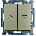 ABB Basic55 2CKA001413A1094 Выключатель двухклавишный жалюзийный (10 А, под рамку, скрытая установка, шампань)