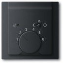 ABB Impuls 1710-0-3919 Накладка терморегулятора поворотного (с переключателем, черный бархат)