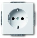 ABB Carat/Future Linear/Solo/Busch-Axcent 2CKA002011A6207 Розетка с заземляющим контактом (16A, безвинт. клеммы, под рамку, скрытая установка, белая)
