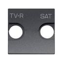 ABB Zenit 2CLA225010N1801 Крышка двойной телевизионной розетки (TV/Radio/SAT, антрацит)
