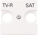ABB Zenit 2CLA225010N1101 Крышка двойной телевизионной розетки (TV/Radio/SAT, белая)