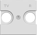 ABB Zenit 2CLA225080N1301 Крышка двойной телевизионной розетки (TV/Radio, серебро)