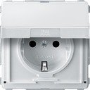 Schneider Electric Merten Aquadesign MTN2310-7219 Розетка с заземляющим контактом (16 А, под рамку, шторки, скрытая установка, полярно-белая)