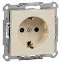 Schneider Electric Merten M-Trend MTN2300-1344 Розетка с заземляющим контактом (16 А, под рамку, шторки, скрытая установка, бежевая)