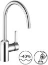 Kludi Bingo Star 428570578 Смеситель для мойки (3/8", однозахватный, картридж)