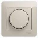 Schneider Electric Glossa GSL000936 Светорегулятор поворотно-нажимной (600 Вт, в сборе, возм. упр. с 2х мест, с/у, с возм. о/у, молочный)