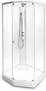 IDO Showerama 4985026891 Задние стенки (90x80 см, прозрачное узорчатое стекло)