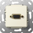 Gira System55 565201 Розетка VGA переходник (VGA, под рамку, скрытая установка, кремовая глянцевая)