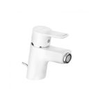 Kludi Pure&Easy 375339165 Смеситель для биде (3/8", однозахватный, донный клапан, 6 л/мин, белый/хром)