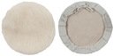 FIT Профи 39871 Чехол полировочный на завязках 125 мм (кожаная основа, натуральная шерсть)