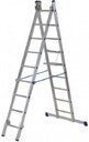 FIT 65426 Лестница двухсекционная алюминиевая (2 х 11 ступеней, H=312/536 см, вес 10,51 кг)