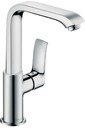 Hansgrohe Metris 31087000 Смеситель для раковины (3/8", однозахватный, с д/к, 5 л/мин, поворотный излив)