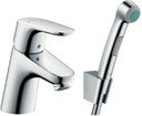 Hansgrohe Focus E2 31926000 Смеситель для раковины (3/8", однозахватный, без д/к, 5 л/мин, с гигиен. душем)