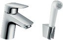 Hansgrohe Logis 71290000 Смеситель для раковины (3/8", однозахватный, без д/к, 5 л/мин, с гигиен. душем)