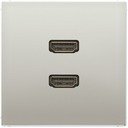 Jung MAES1133 Розетка информационная (2хHDMI, под рамку, скрытая установка, нержавеющая сталь)
