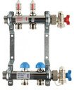 REHAU HKV-D 12080211002 Коллекторная группа (1" НР, 2 x 3/4" НР, расходометры, ручные вентили, нержавеющая сталь)