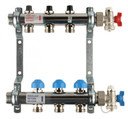 REHAU HKV 12180311001 Коллекторная группа (1" НР, 3 x 3/4" НР, ручные вентили, нержавеющая сталь)