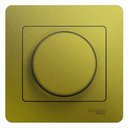 Schneider Electric Glossa GSL001037 Светорегулятор поворотно-нажимной (630 Вт, в сборе, возм. упр. с 2х мест, с/у, с возм. о/у, фисташковый)
