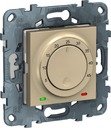 Schneider Electric Unica Studio Pure/Unica Studio NU550344 Терморегулятор для теплых полов с выносным датчиком от +5 до +45°С (10 А, 230 В, под рамку, с/у, бежевый)