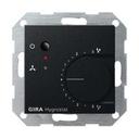 Gira E2 2265005 Гигростат электронный (230 В, под рамку, скрытая установка, черный матовый)