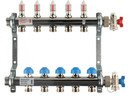REHAU HKV-D 12080511002 Коллекторная группа (1" НР, 5 x 3/4" НР, расходометры, ручные вентили, нержавеющая сталь)