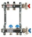 REHAU HKV 12180211001 Коллекторная группа (1" НР, 2 x 3/4" НР, ручные вентили, нержавеющая сталь)