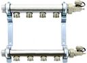 REHAU HLV 11102061001 Коллекторная группа (1" НР, 4 x 3/4" НР, нержавеющая сталь)