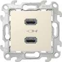 Simon 24 Harmonie 2411096-031 Зарядное устройство USB (2хUSB, под рамку, скрытая установка, слоновая кость)
