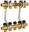 HENCO UFH-060504-MR Коллектор теплого пола (1" ВР/НР, 4 x 3/4" НР ЕК, латунь)