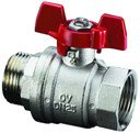 Oventrop Optibal 1076308 Кран шаровый (внутренняя/наружная резьба 1", алюминиевый маховик, латунь)