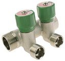 Elsen EMW03.02 Коллекторный модуль (3/4" НР/ВР, 2 x 1/2" НР, латунь)