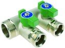 Elsen EMW04.02 Коллекторный модуль (1" НР/ВР, 2 x 3/4" ЕК, латунь)